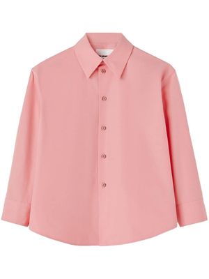 Jil Sander chemise en coton à col pointu - Rose