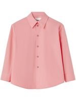 Jil Sander chemise en coton à col pointu - Rose