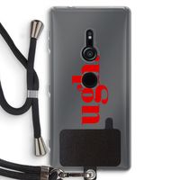 Ugh: Sony Xperia XZ2 Transparant Hoesje met koord