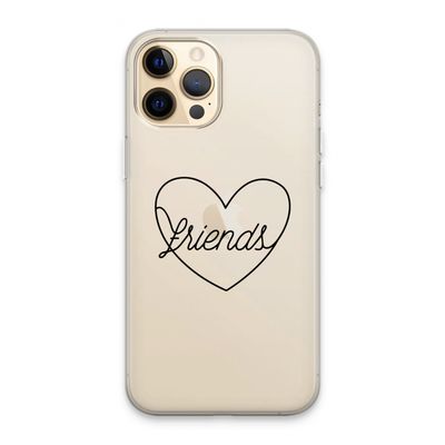 Friends heart black: iPhone 13 Pro Max Transparant Hoesje