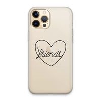 Friends heart black: iPhone 13 Pro Max Transparant Hoesje
