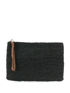 IBELIV pochette zippée à design tressé - Noir