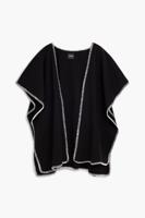 Poncho met sjaal - BLACK - U