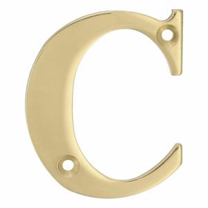 AMIG Huisnummer/letter C - massief messing - 5cm - incl. bijpassende schroeven - gepolijst