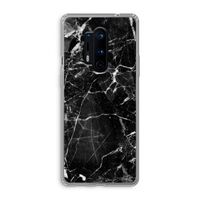Zwart Marmer 2: OnePlus 8 Pro Transparant Hoesje