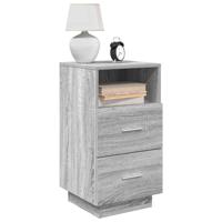 Nachtkastjes 2 st met 2 lades 36x36x68 cm grijs sonoma eiken