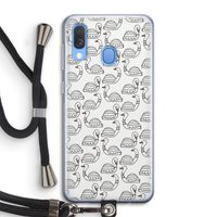 Zwanen: Samsung Galaxy A40 Transparant Hoesje met koord