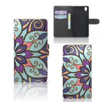 Sony Xperia Z1 Hoesje Purple Flower - thumbnail