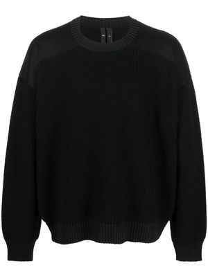 Y-3 pull en maille nervurée - Noir