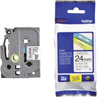 Labeltape Brother TZe, TZ TZe-251 Kunststof Tapekleur: Wit Tekstkleur:Zwart 24 mm 8 m