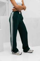 Malelions Studio Loose Fit Broek Dames Donkergroen/Wit - Maat M - Kleur: DonkergroenWit | Soccerfanshop