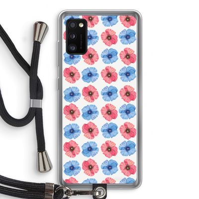 Klaproosjes: Samsung Galaxy A41 Transparant Hoesje met koord