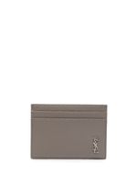 Saint Laurent porte-cartes Tiny Cassandre en cuir - Gris - thumbnail