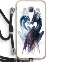 Yin Yang Dragons: Samsung Galaxy J3 (2016) Transparant Hoesje met koord