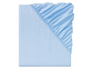 LIVARNO home Percal hoeslaken 140-160 x 200 cm (Lichtblauw)