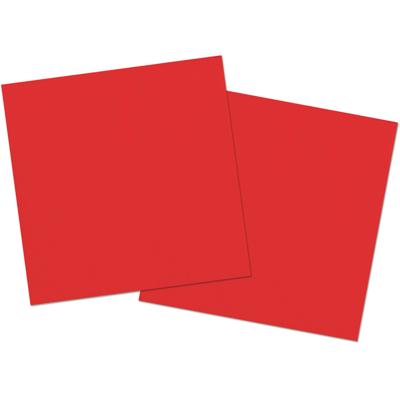 Folat Feest Servetten - 20x - rood - 33 x 33 cm - papier - lunch/diner servetjes