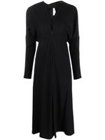 Victoria Beckham robe mi-longue à découpe - Noir