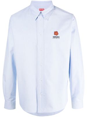 Kenzo chemise à logo imprimé - Bleu