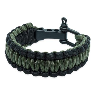 Survival armband - Groen zwart (verstelbaar)