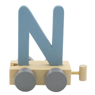 JeP kids houten treinletter N-blauw