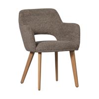 Woood Murat eetkamerstoel Naturel taupe hout