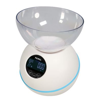 Perel Keukenweegschaal digitaal 5 kg wit