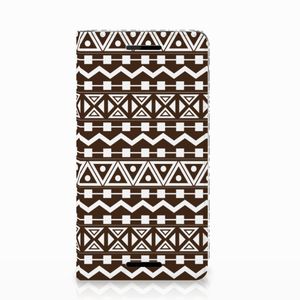 Nokia 2.1 2018 Hoesje met Magneet Aztec Brown