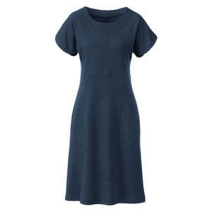 Jersey-jurk met tulpmouwen van bio-katoen, nachtblauw Maat: 34