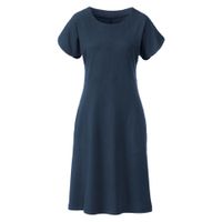 Jersey-jurk met tulpmouwen van bio-katoen, nachtblauw Maat: 34 - thumbnail