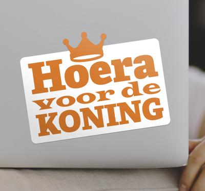 hoera voor de koning feestdagen sticker