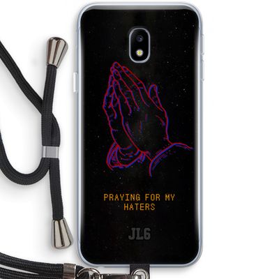 Praying For My Haters: Samsung Galaxy J3 (2017) Transparant Hoesje met koord