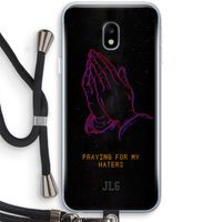 Praying For My Haters: Samsung Galaxy J3 (2017) Transparant Hoesje met koord