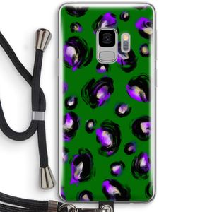 Green Cheetah: Samsung Galaxy S9 Transparant Hoesje met koord