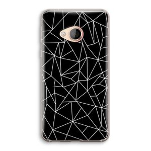 Geometrische lijnen wit: HTC U Play Transparant Hoesje