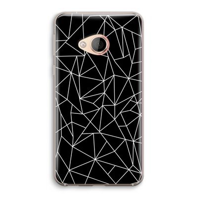 Geometrische lijnen wit: HTC U Play Transparant Hoesje