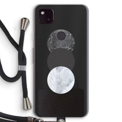 Marmeren cirkels: Pixel 4a 5G Transparant Hoesje met koord