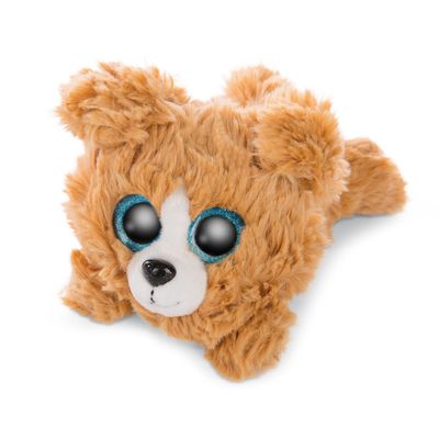 Nici glubschis pluchen knuffel liggende hond lollidog, 15cm