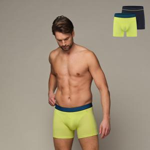 Bamigo Paul Slim Fit Boxers Sunny Lime-Navy (2-pack)
