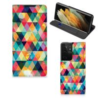 Samsung Galaxy S21 Ultra | Hoesje met Magneet | Geruit