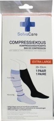 Compressiekous zwart XL 29 - 33 cm