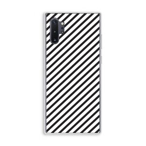 Strepen zwart-wit: Samsung Galaxy Note 10 Plus Transparant Hoesje