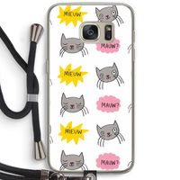 Meow: Samsung Galaxy S7 Transparant Hoesje met koord