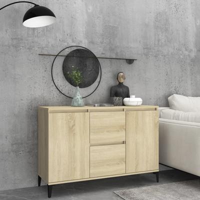 Dressoir 104x35x70 cm bewerkt hout sonoma eikenkleurig