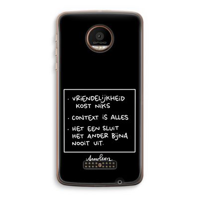 Mijn Motto's: Motorola Moto Z Force Transparant Hoesje