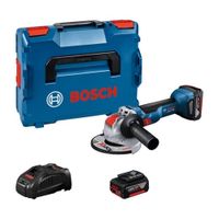 Bosch Blauw GWX 18V-10 Professional | Accu Haakse slijper met X-LOCK | L-BOXX | GBA 18V 5.0Ah - 06017B0102