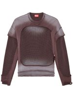 Diesel sweat en coton K-Osbert à effet usé - Gris