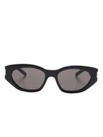 Saint Laurent Eyewear lunettes de soleil ovales Bold Geo - Noir - thumbnail