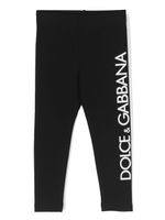 Dolce & Gabbana Kids legging à logo imprimé - Noir - thumbnail