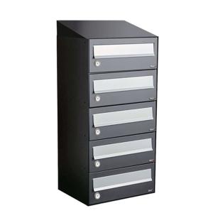 Allux Hive Set 1-Breed, 5-Hoog Met Dak Antraciet - 40030065_1x5d