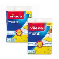 Vileda Dweil 3D Structuur 2 Stuks Geel Vileda Dweil 3D Structuur 2 Stuks Geel